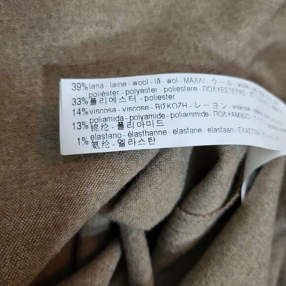 NWT ZARA WOMAN Size Large Wool Blend Midi Dress in Camel Flowy A-Line Neutral - Picture 7 of 11